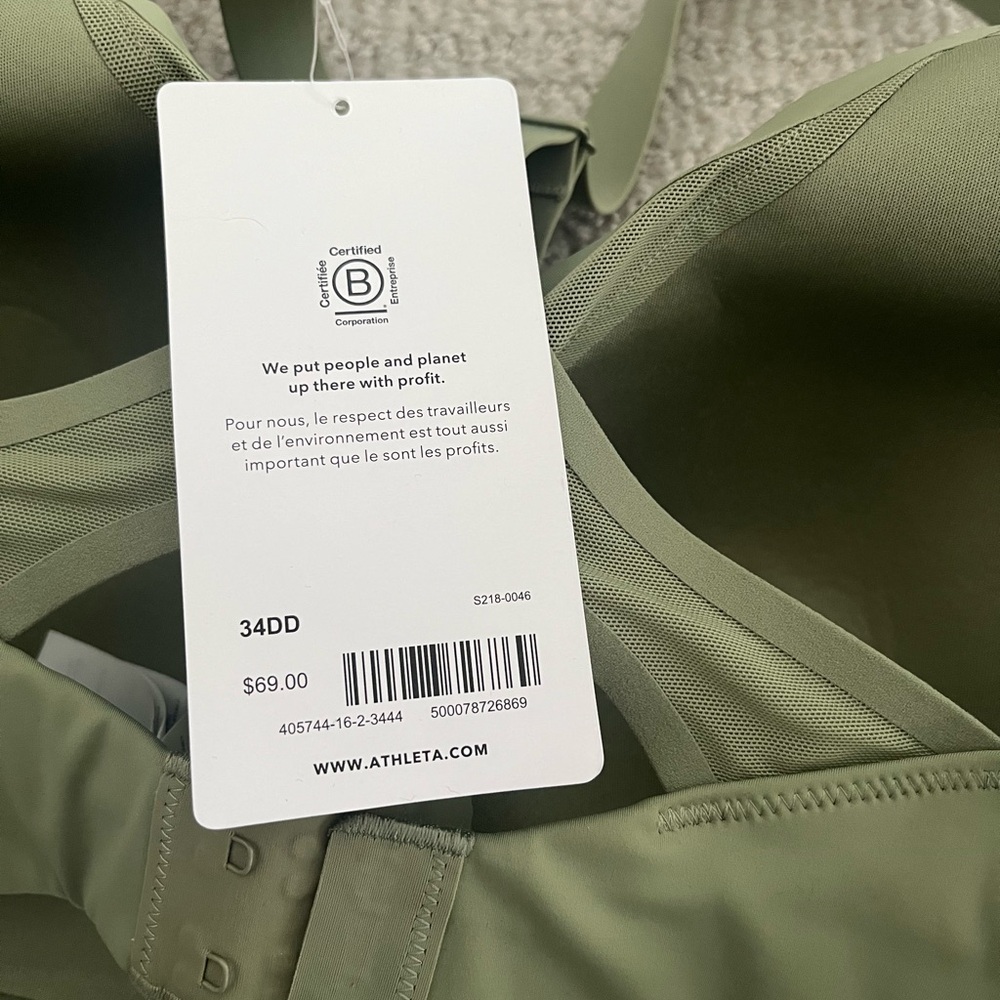 Athleta Olive Green Sports Bra - Picture 3 of 5